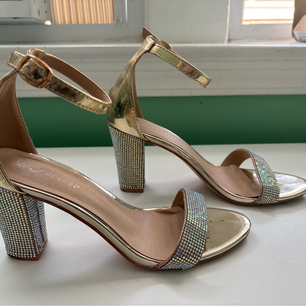 Gold and Silver Women's Heels